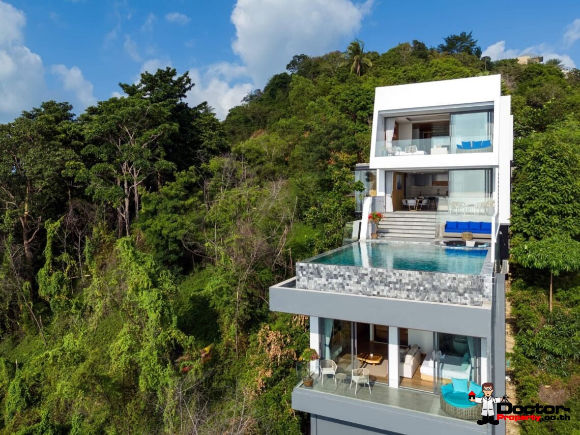 6 Bedroom Private Pool Villa with Sea View in Laem Yai, Koh Samui – For Sale